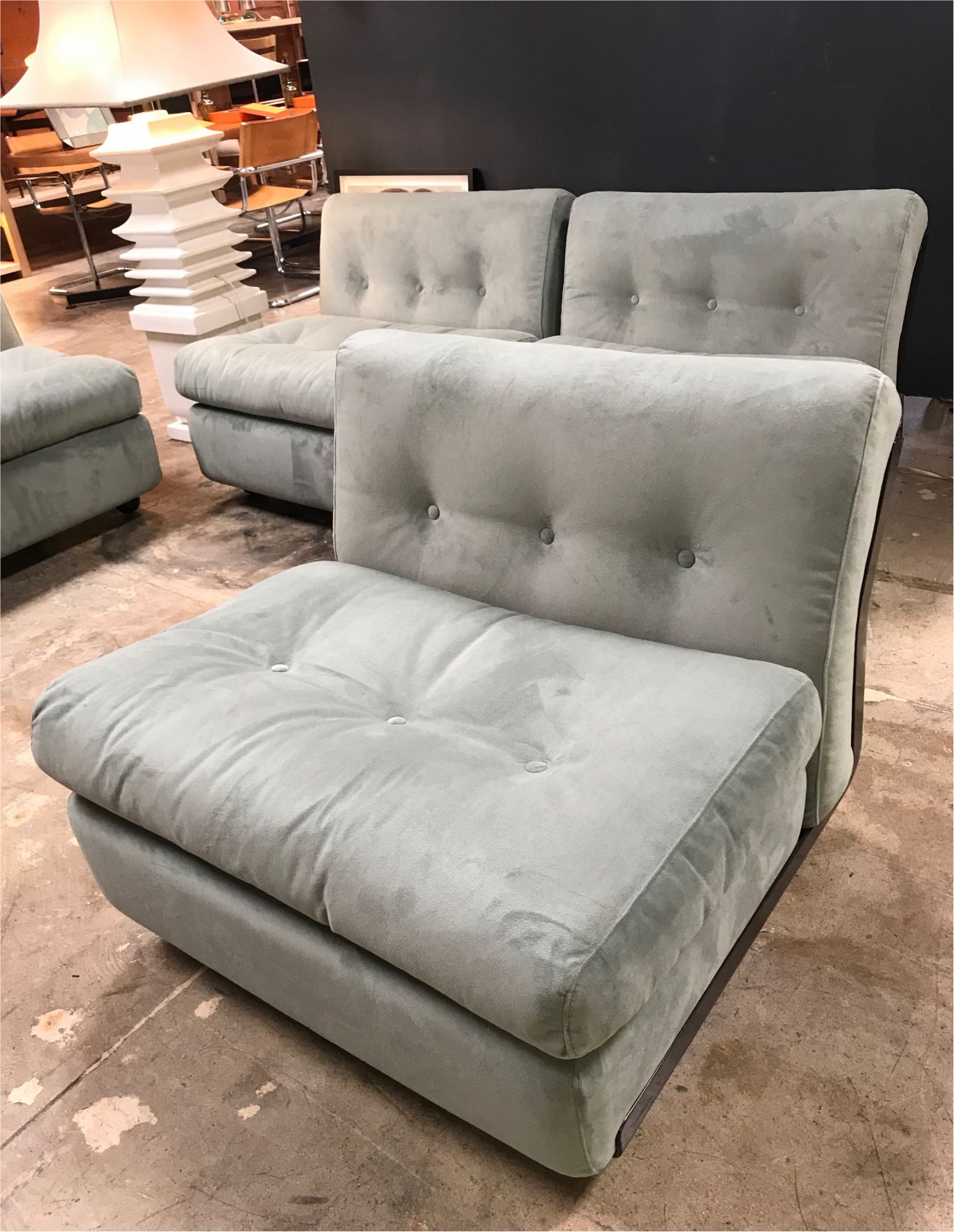 Set Of Five Amanta Sectional Chairs By Mario Bellini For