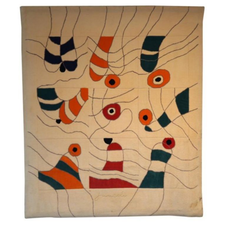 Unique Jan Snoeck WallMounted Rug, Netherlands, 1990s