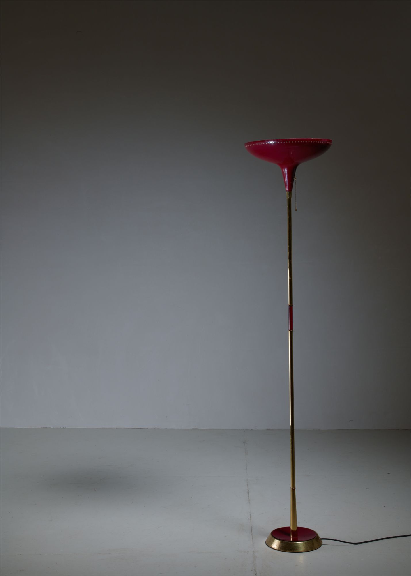 red uplighter floor lamp