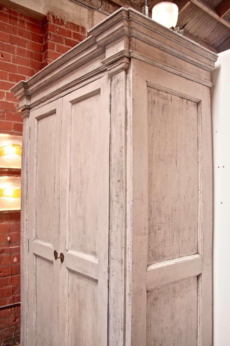 Italian 18th C. Oversized Distressed Armoire