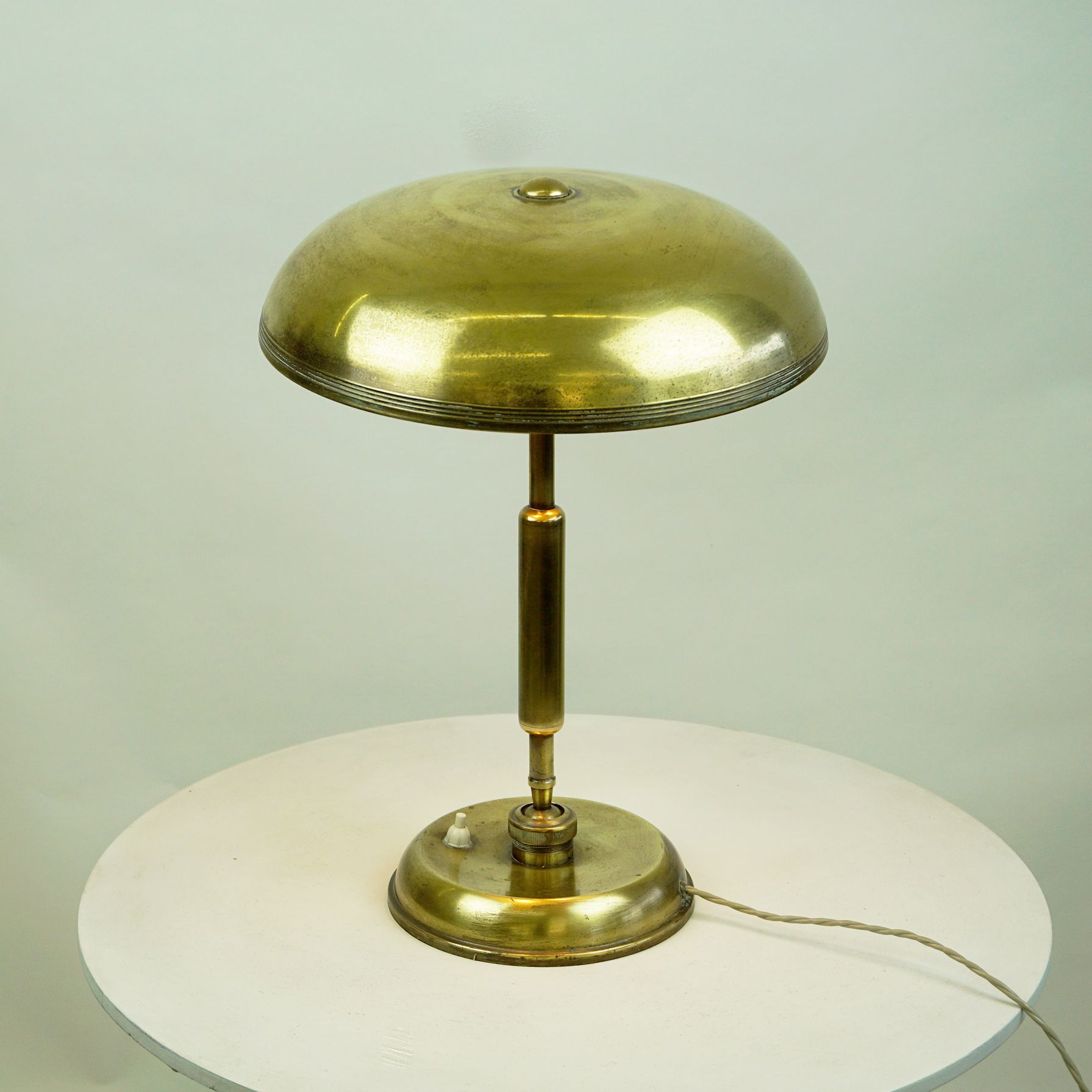 Italian Midcentury Adjustable Brass, Mid Century Modern Brass Desk Lamp