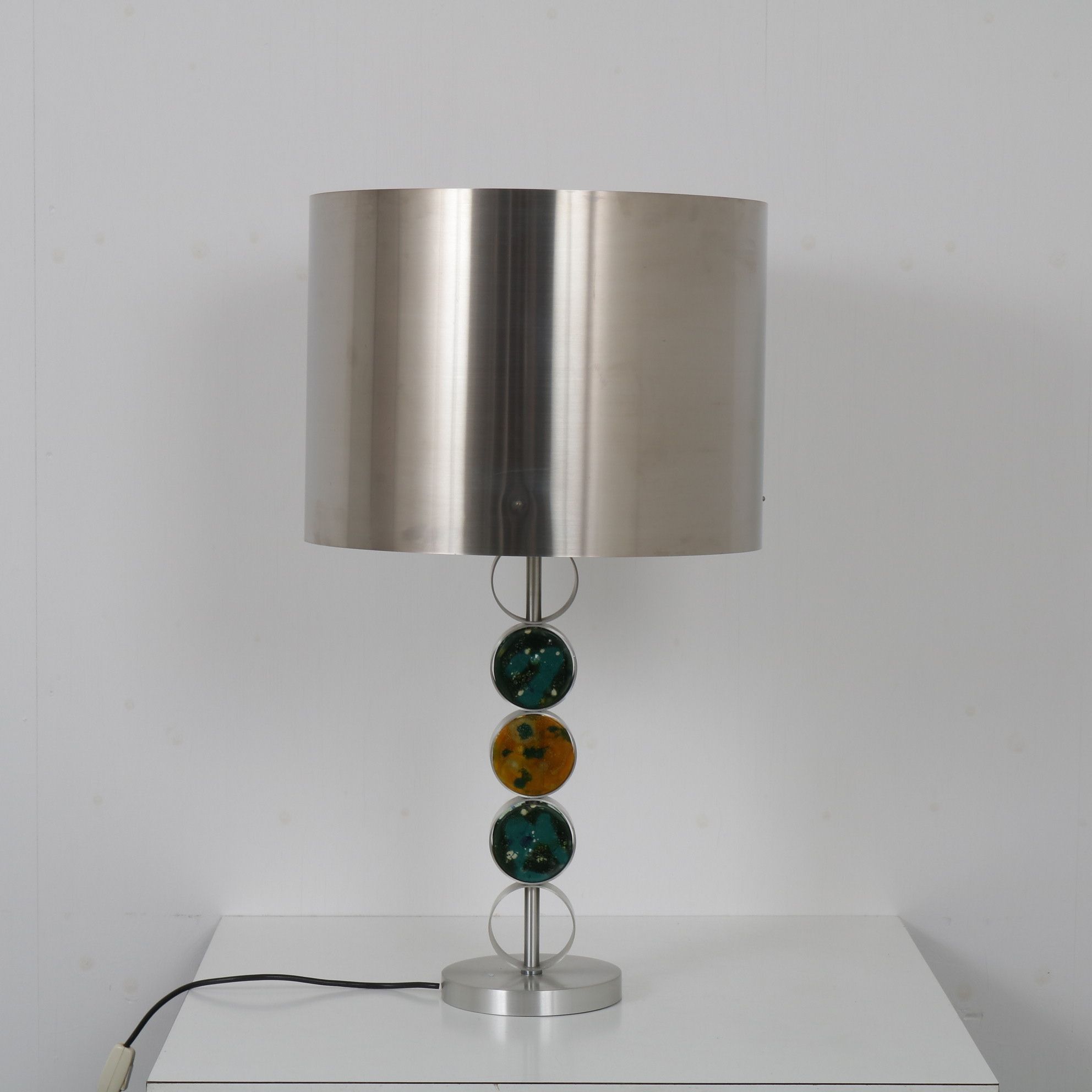 Landelijk Chirurgie stoomboot Chrome with Glass Table Lamp by Nanny Still for Raak, Netherlands 1970