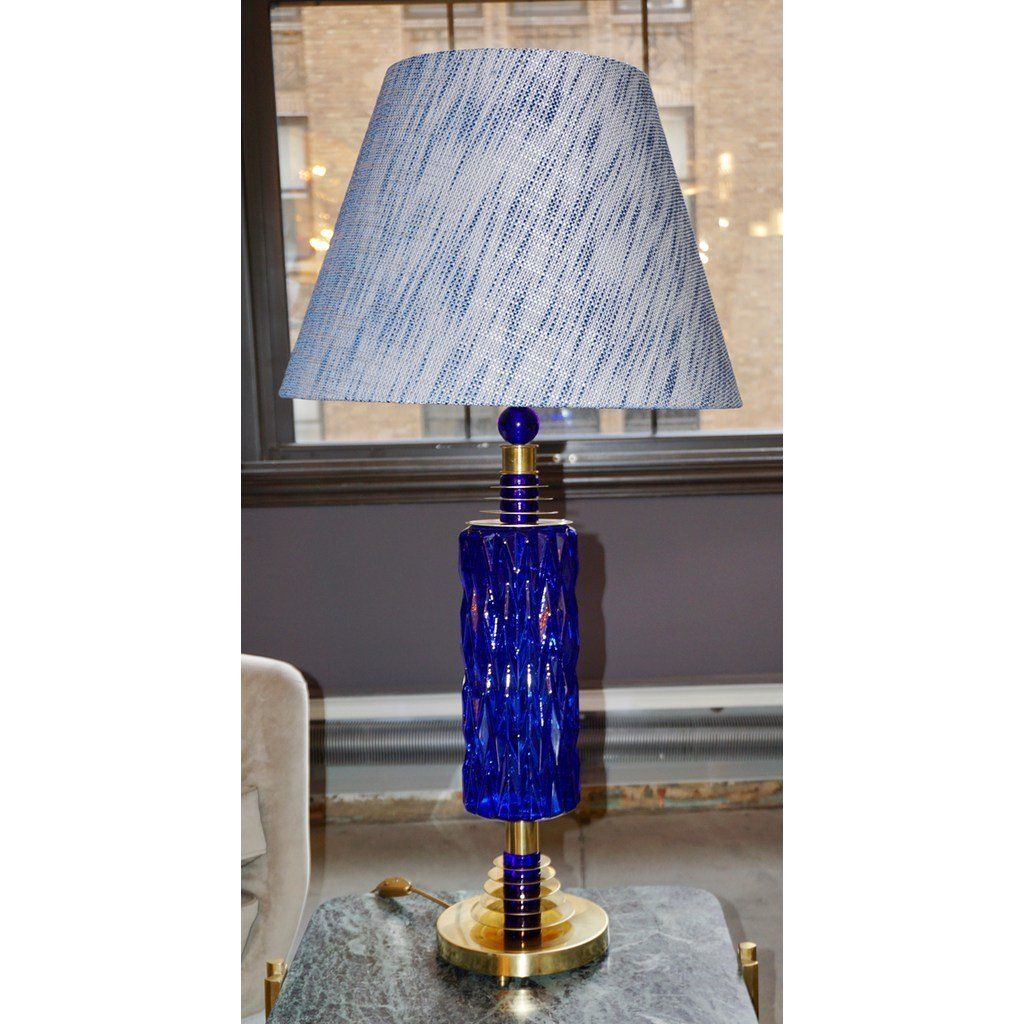 Cobalt Blue Murano Glass Table Lamps, Modern Murano Glass Table Lamps Canada