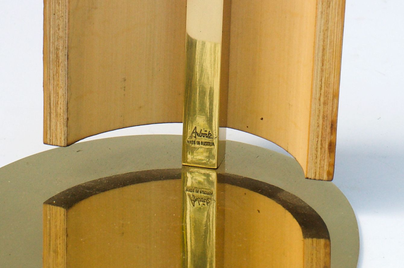 Gold Brass Bookends by Carl Auböck