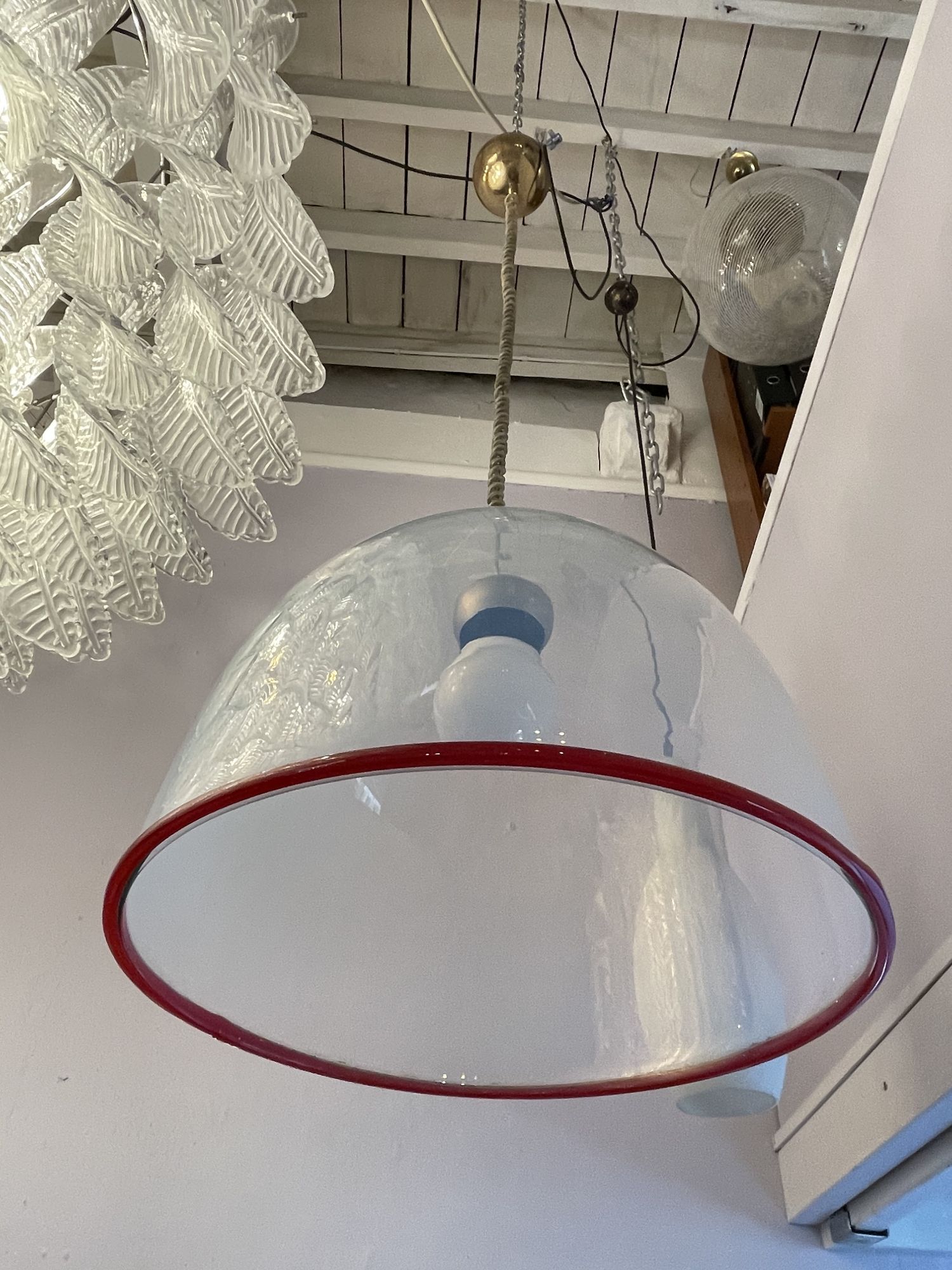 Pending Murano Opaline Glass Light