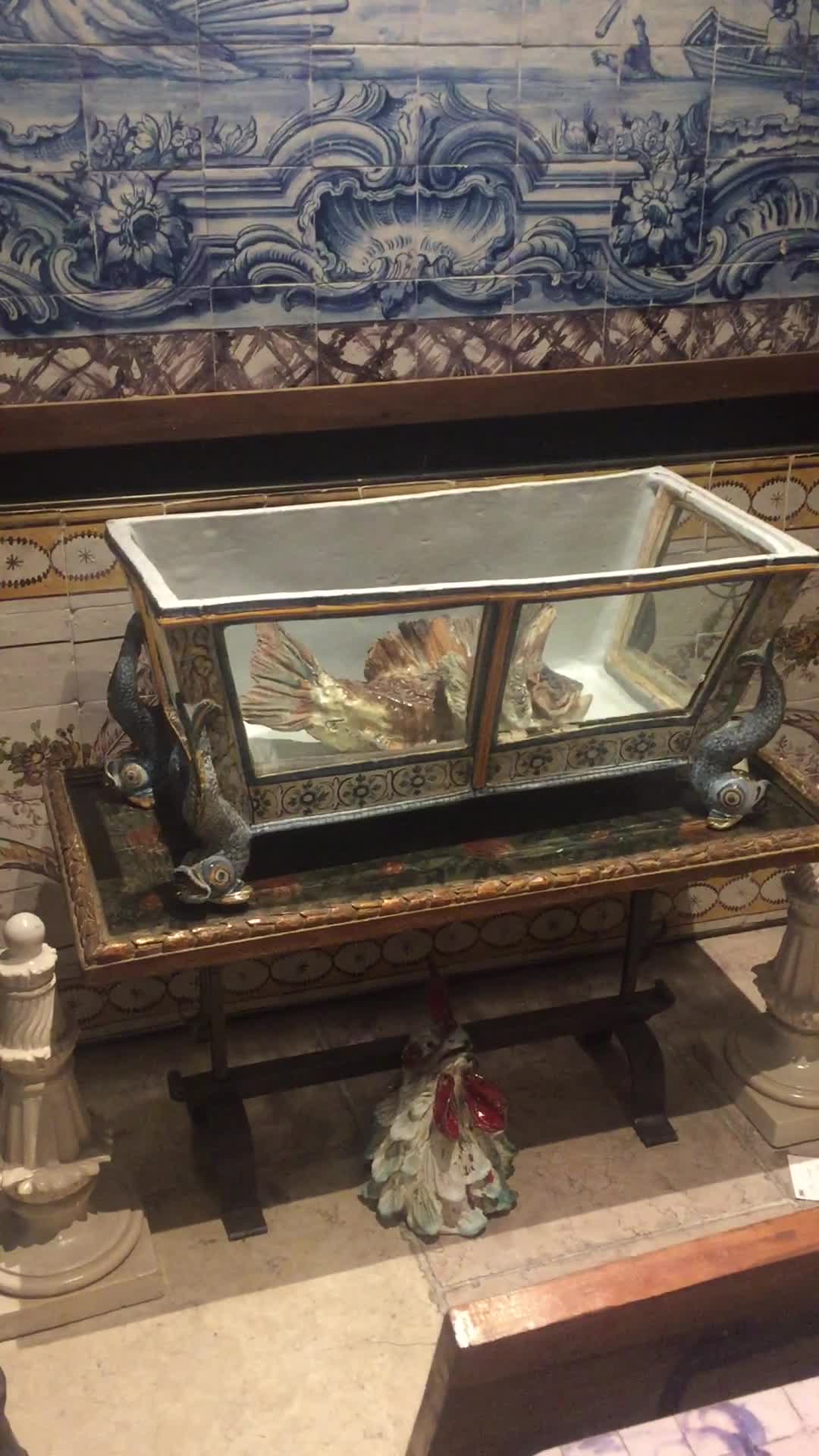 18th century glazed faience Aquarium