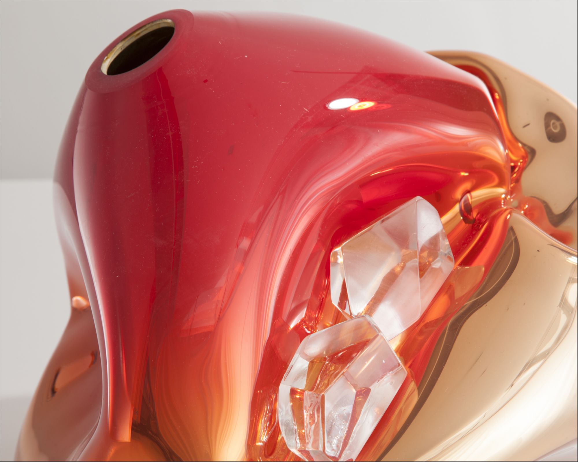 Unique Crumpled Sculptural Vessel By Jeff Zimmerman Usa 2014