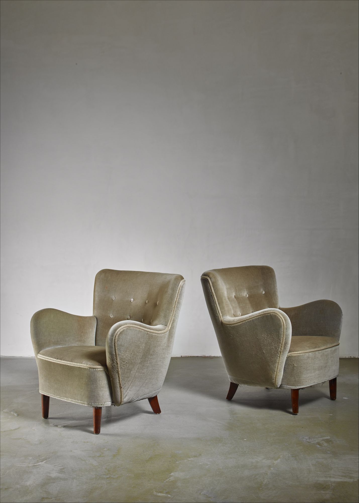 Pair Of Danish Easy Chairs 1940s