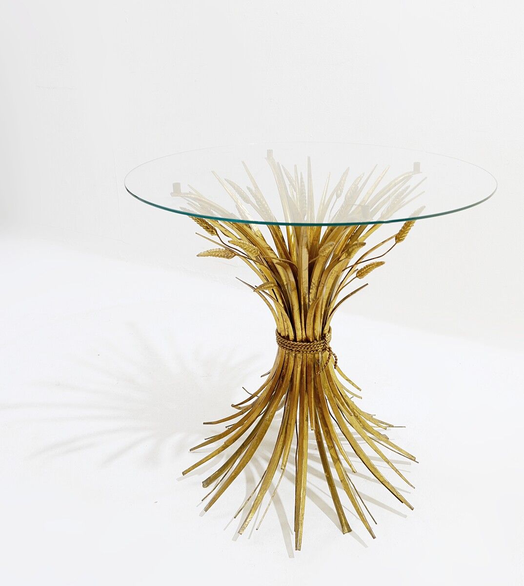 Mid Century Sheaf of Wheat Gueridon Table by Coco Chanel