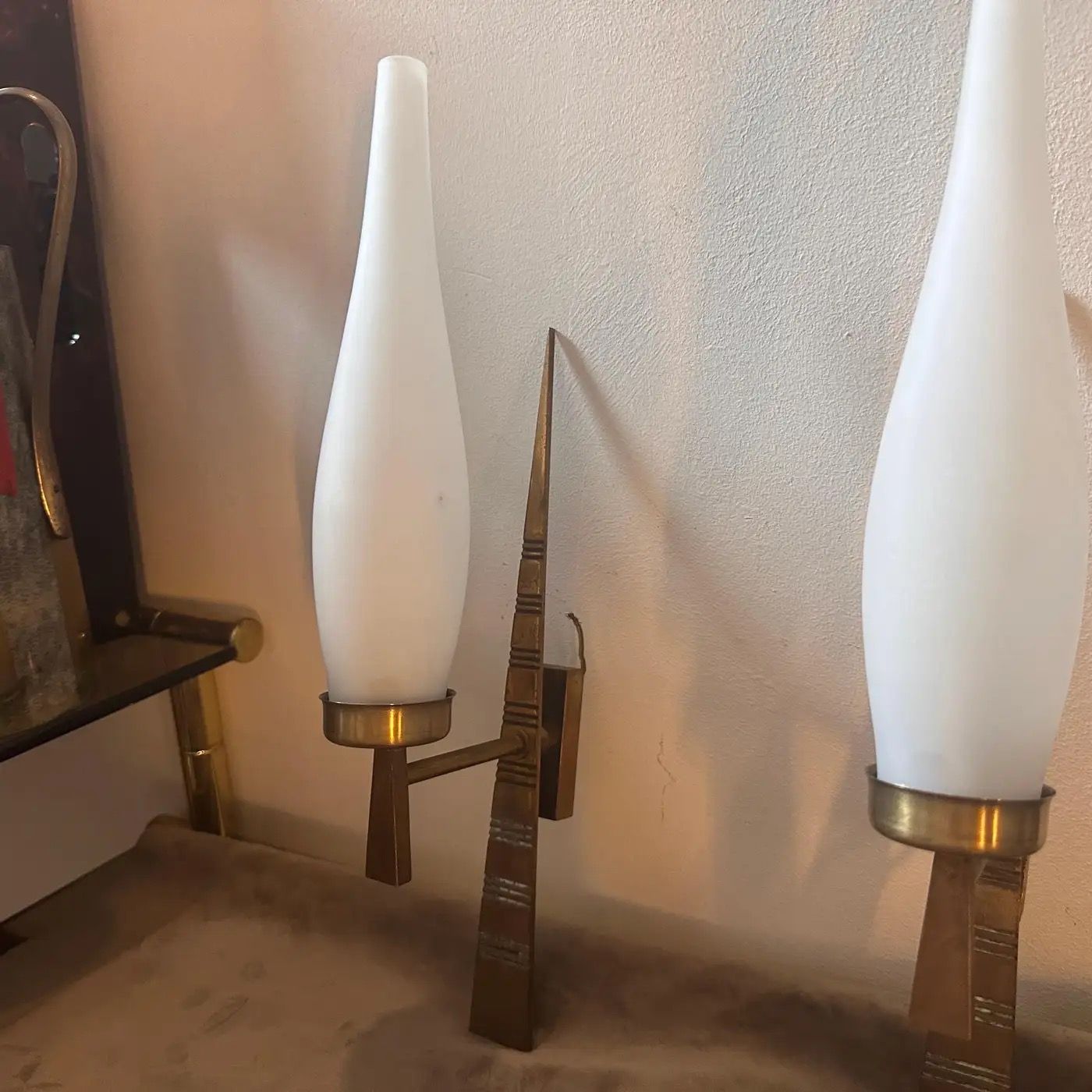 Mid-Century Modern Solid Brass Italian Table Lamp