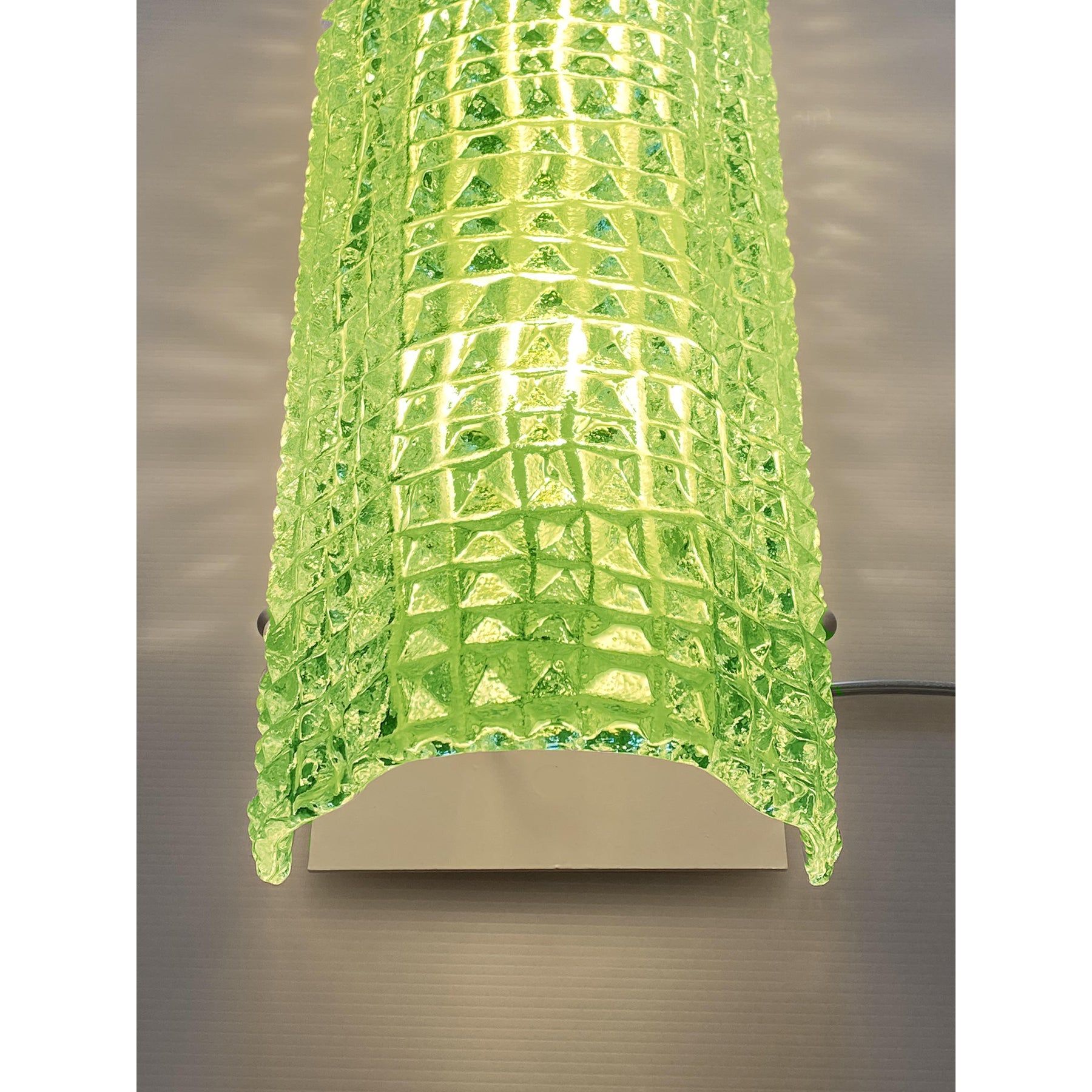 Set of Two Contemporary Modern Green “Crocodile” Murano Glass Wall
