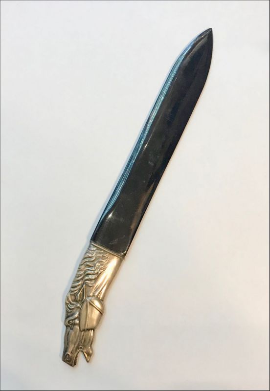 Art Deco letter opener with horse head