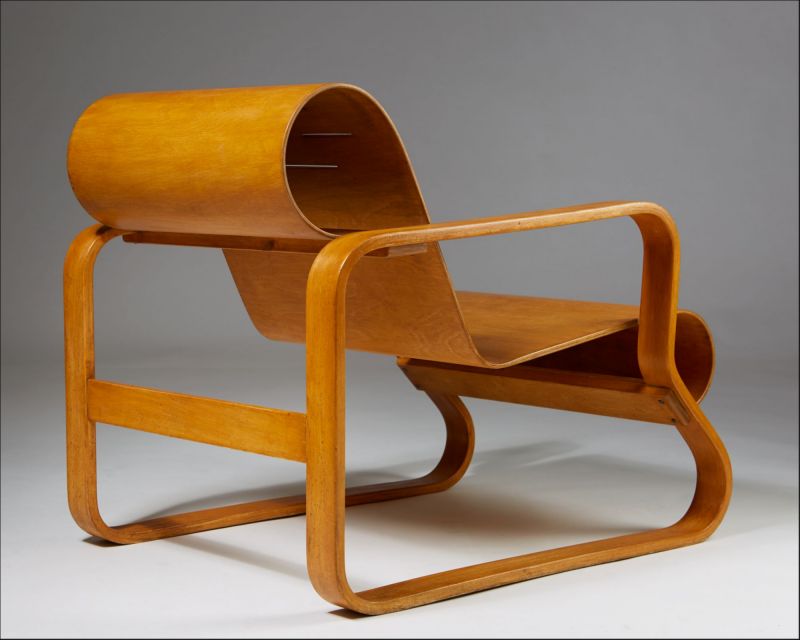 Armchair Paimio number 41 designed by Alvar Aalto for Artek, Finland ...