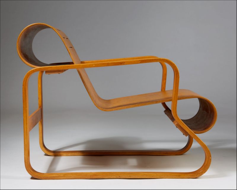 Armchair Paimio number 41 designed by Alvar Aalto for Artek, Finland ...