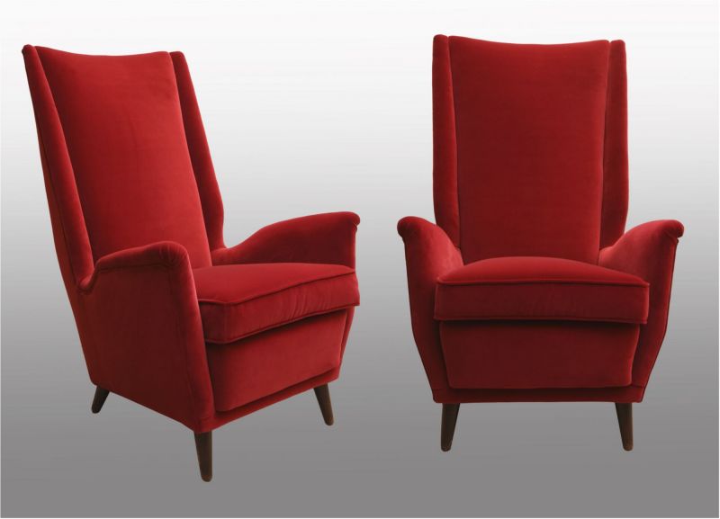 Pair of armchairs designed by Gio Ponti. 1950's.