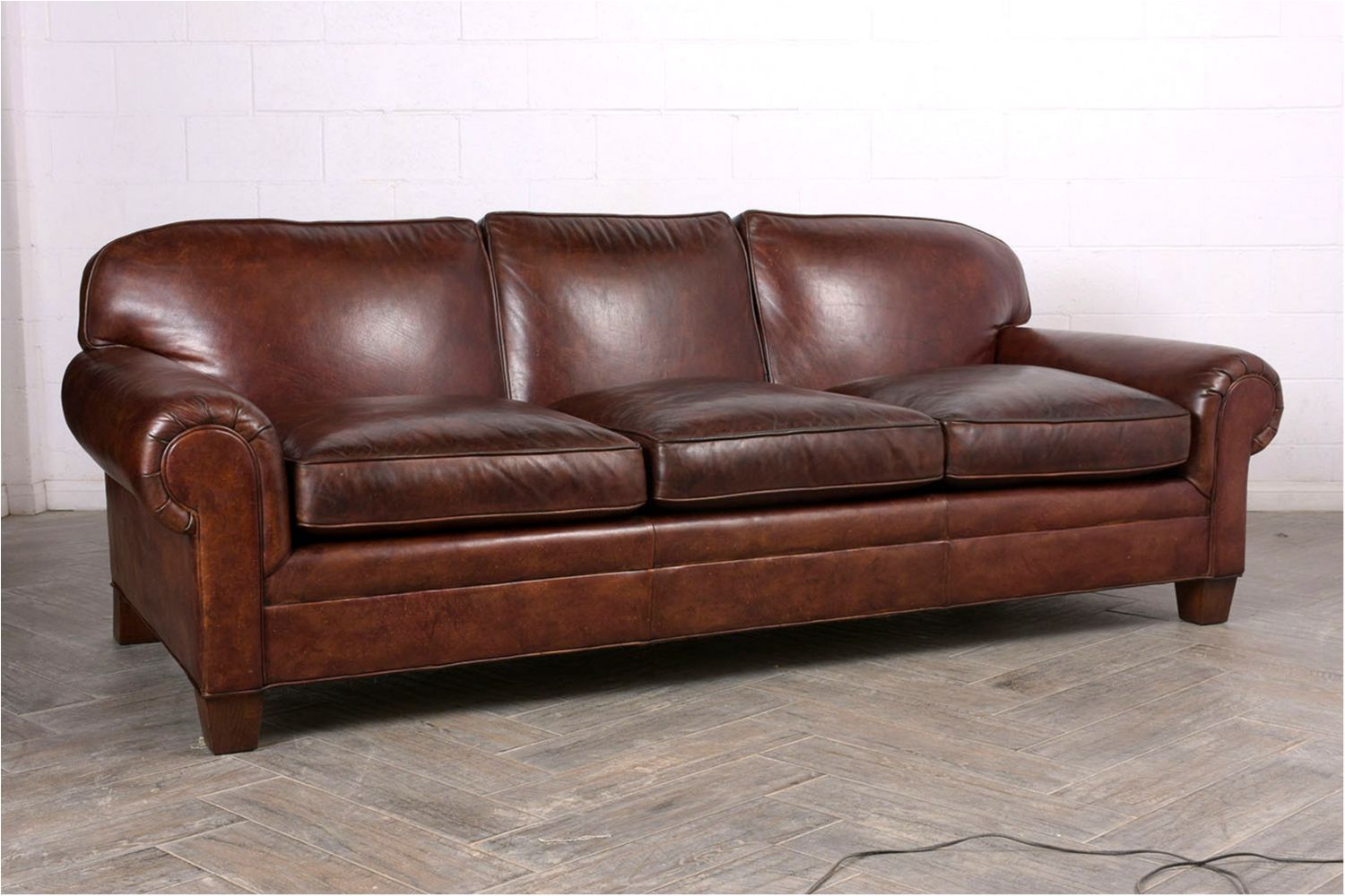 Restored Ralph Lauren Leather Sofa